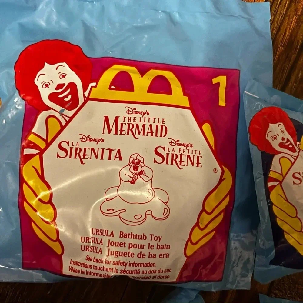 NWT New in Pkg Sealed 1996 McDonalds The Little Mermaid‎ Happy Meal Bathtub Toys